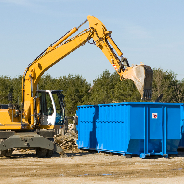 can i choose the location where the residential dumpster will be placed in Huntsville MO